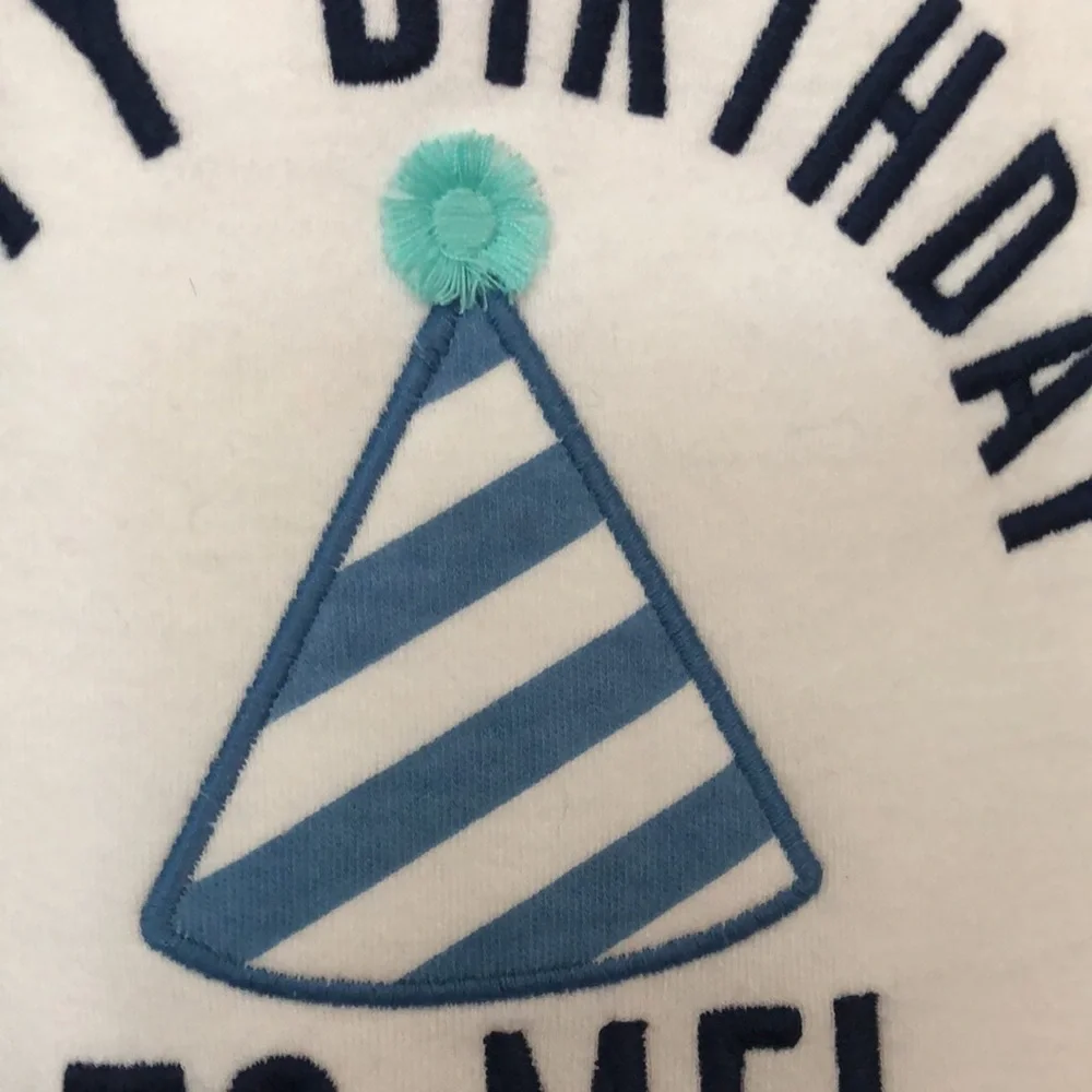 Baby’s Birthday Bib with snap closure stay dry water resistant